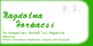 magdolna horpacsi business card